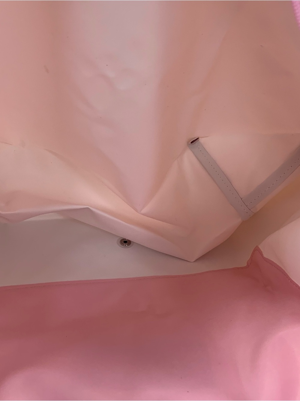 Longchamp Pink Nylon Tote with Leather Trim - Picture 9 of 9